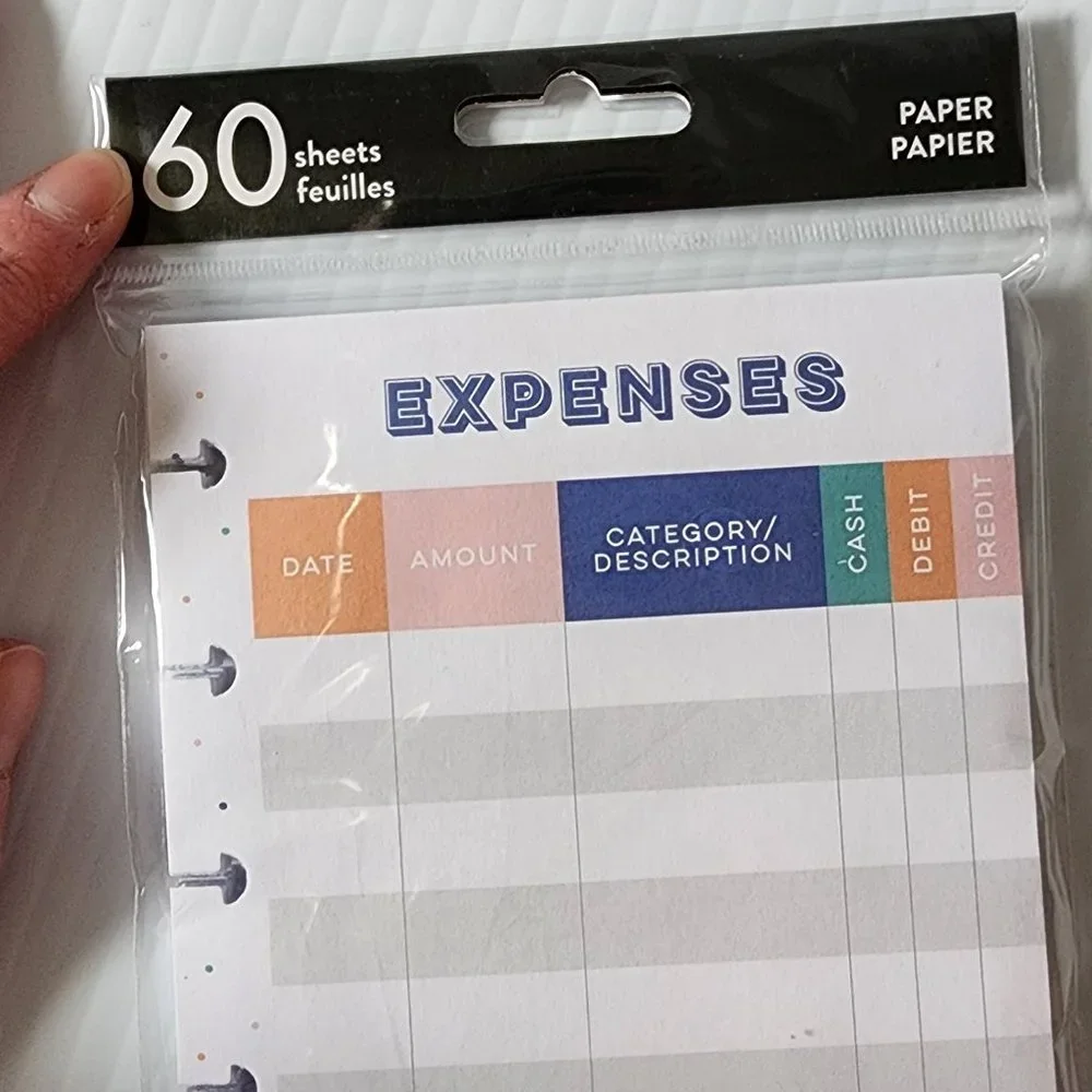 NWT Happy Planner Budget Expense Sheets
